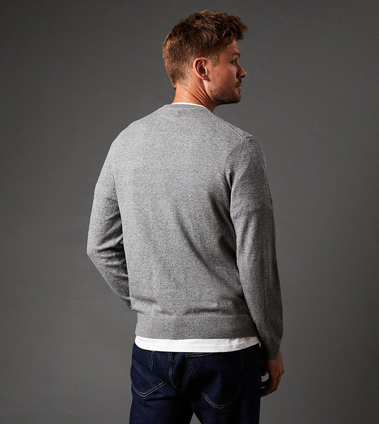 Textured Crew Neck Sweater