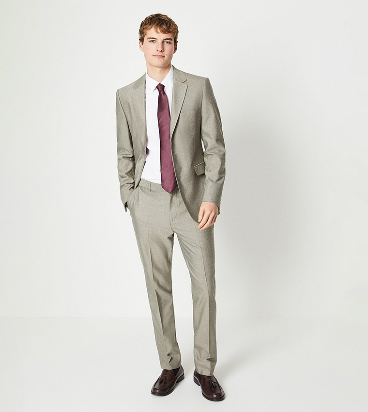Buy Burton Neutral Herringbone Blazer Pants In NEUTRAL 6thStreet