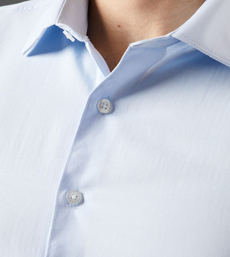 Tailored Fit Herringbone Weave Shirt