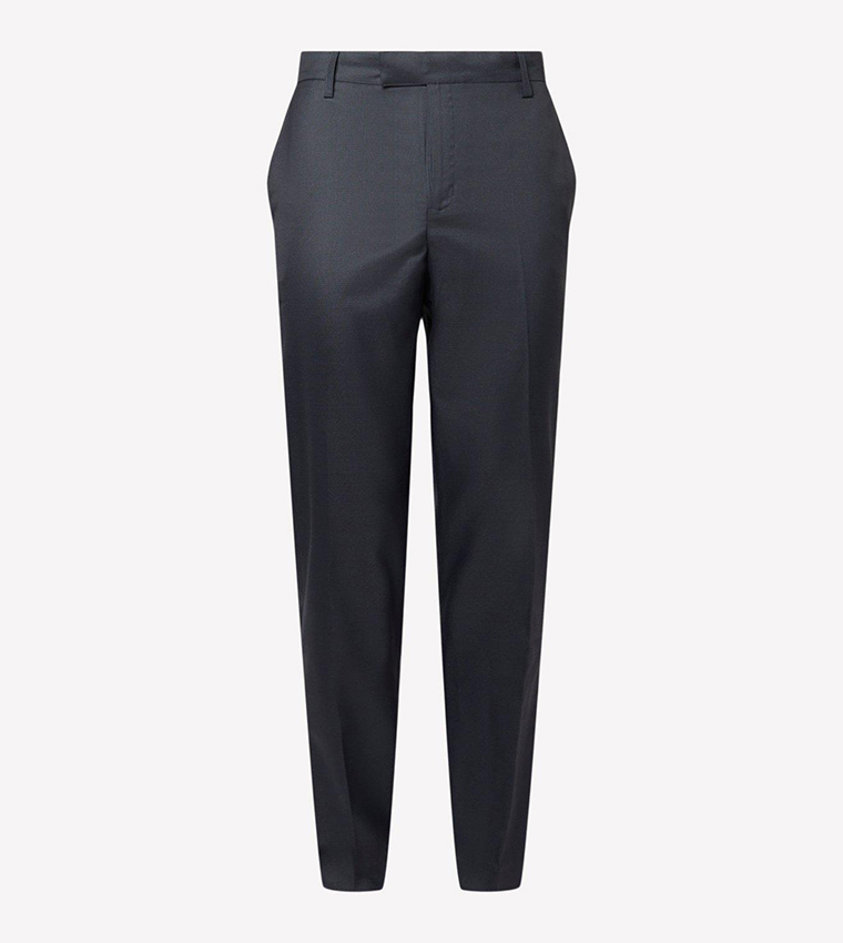 Buy Burton Slim Fit Smart Trousers In Navy 6thStreet UAE