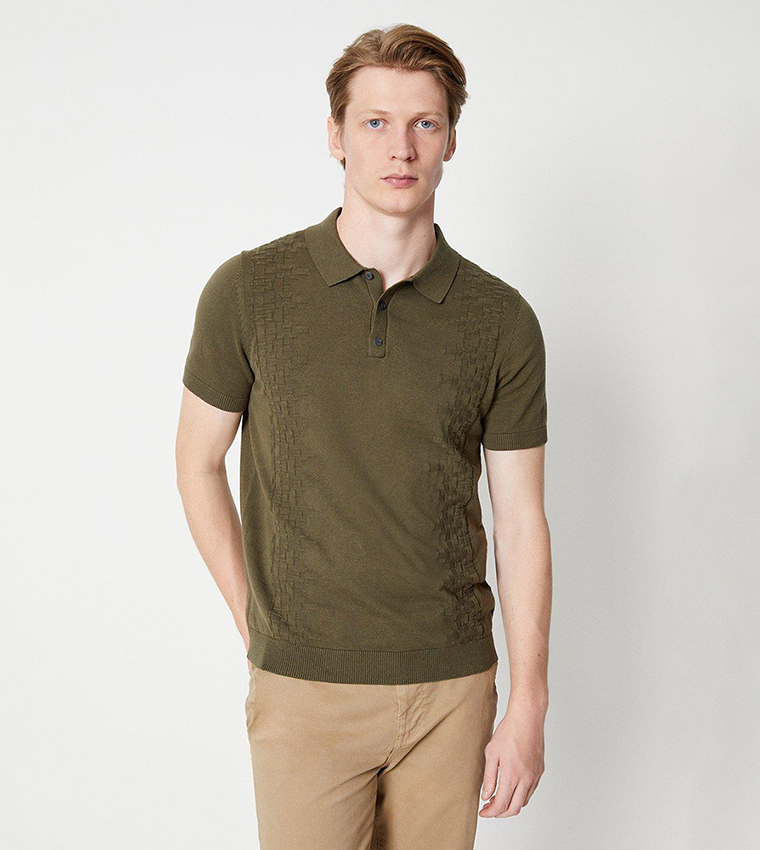 Khaki polo t shirt discount