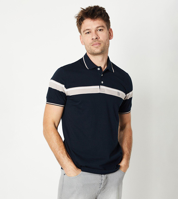 Buy Burton Chest Placement Polo T Shirt In Navy 6thStreet Oman