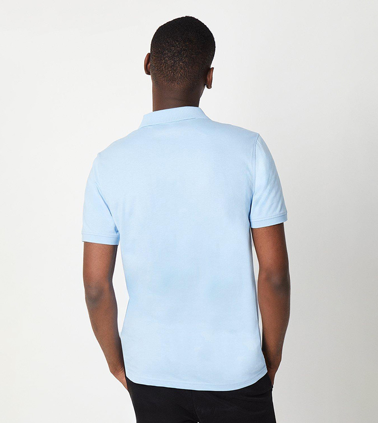 Chest Branded Zip Polo T-Shirt