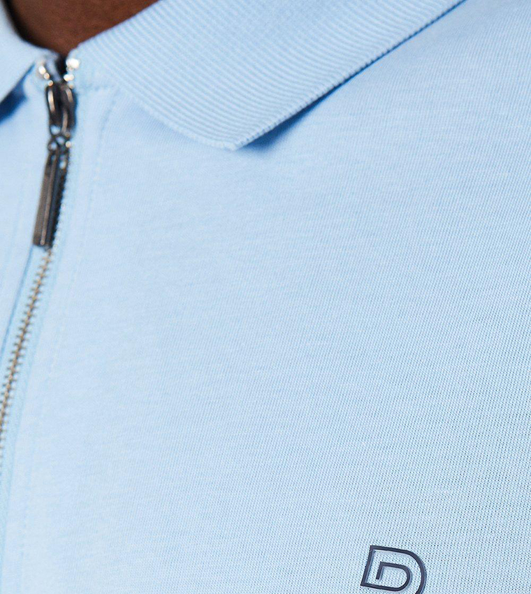 Chest Branded Zip Polo T-Shirt