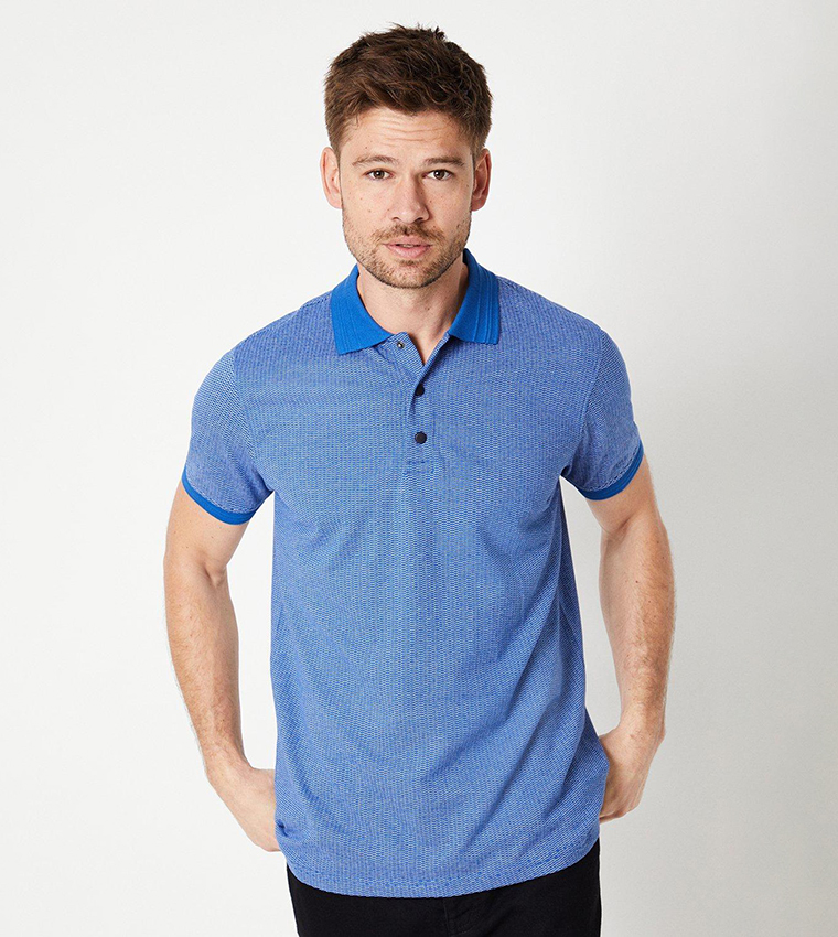 Dash Jacquard Short Sleeves Polo T-Shirt
