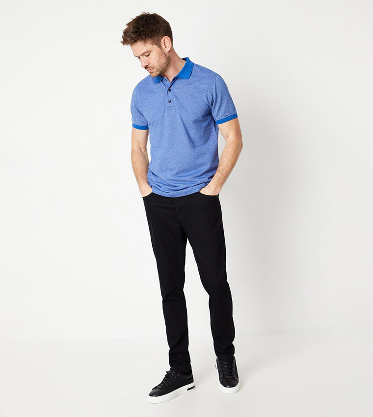 Dash Jacquard Short Sleeves Polo T-Shirt