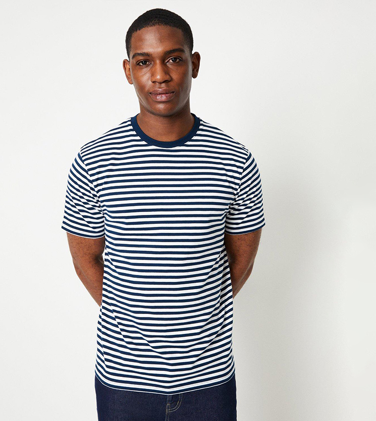 Buy Burton Breton Striped Short Sleeves T Shirt In Navy 6thStreet Bahrain