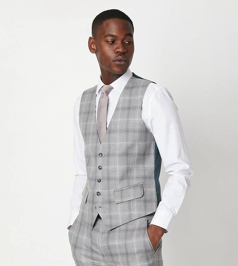 Burton grey waistcoat sales