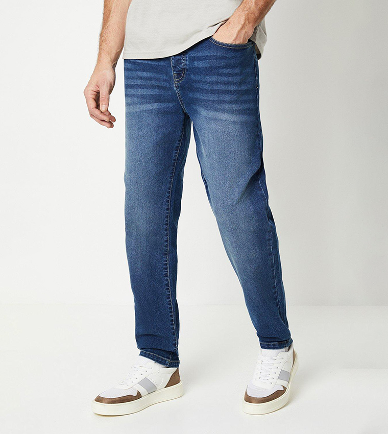 Buy Burton Faded Mid Rise Tapered Jeans In Dark Blue 6thStreet Bahrain
