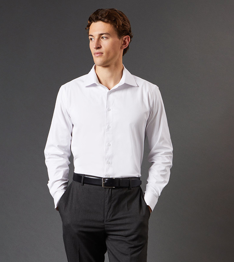 Easy Iron Slim Fit Long Sleeves Oxford Shirt