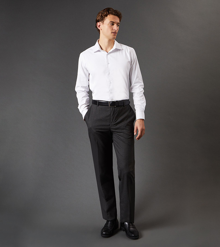 Easy Iron Slim Fit Long Sleeves Oxford Shirt