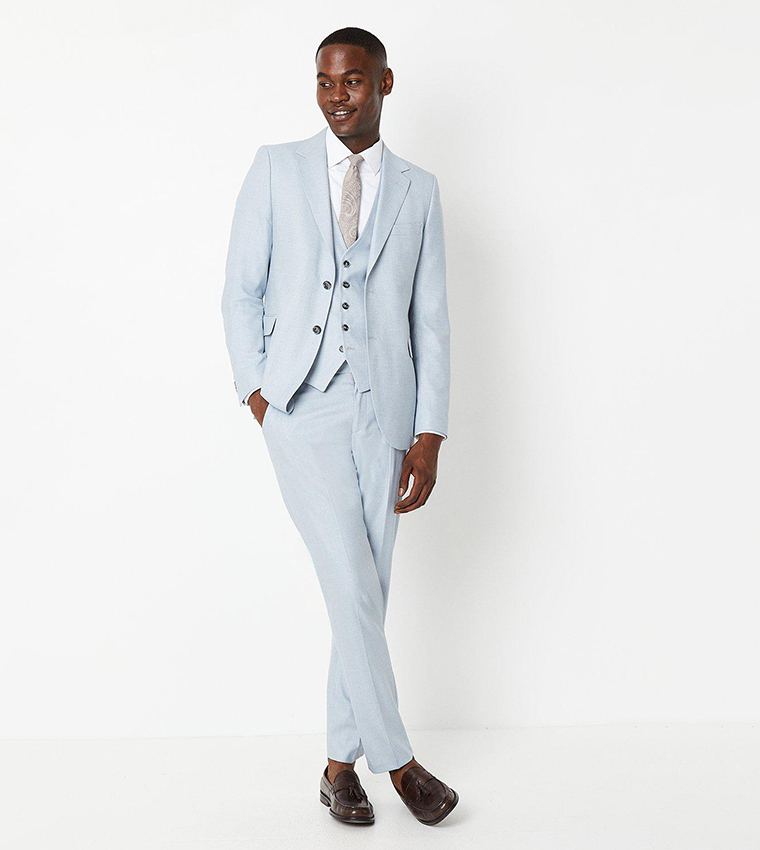 Solid Button Closure Trousers