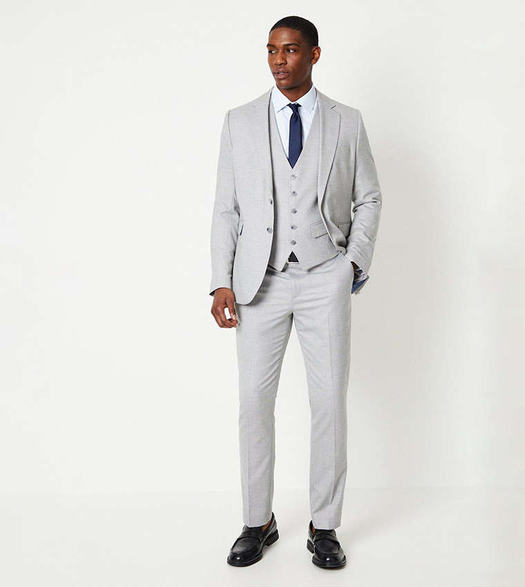Buy Burton Oatmeal Suit Waistcoat In Grey 6thStreet Saudi Arabia