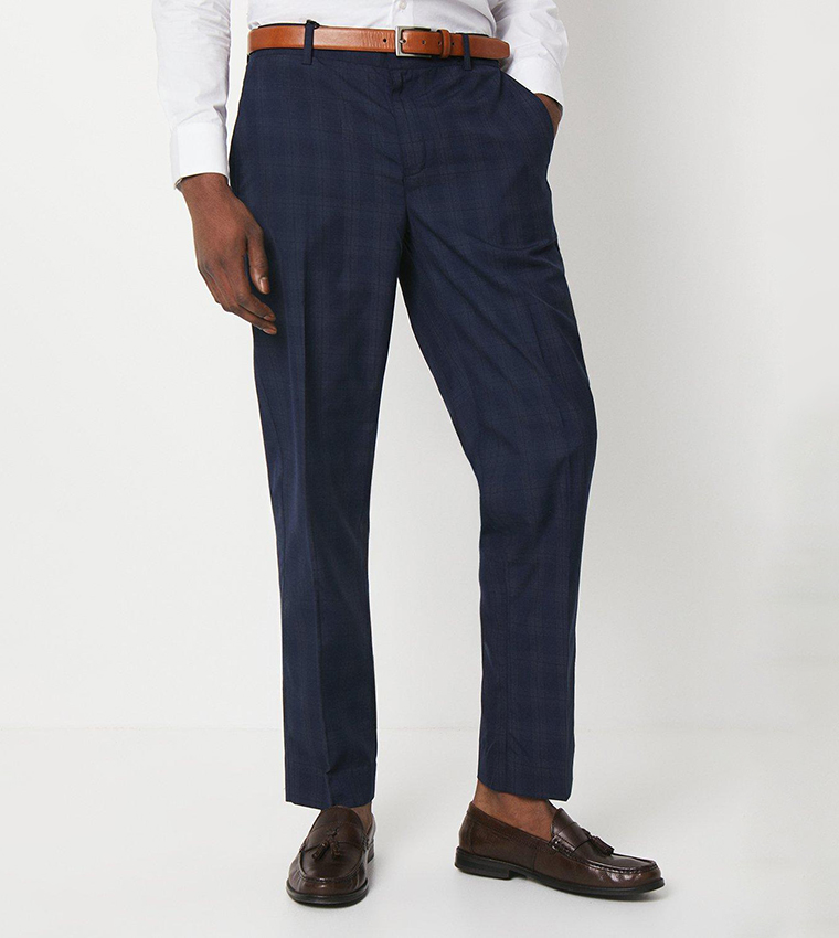 Checkered smart trousers discount