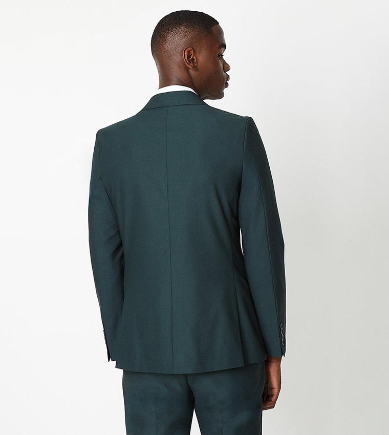 Buy Burton Solid Lapel Collar Blazer In Green 6thStreet Bahrain