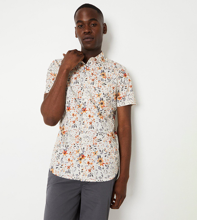 Buy Burton Summer Floral Print Short Sleeves Shirt In Off White 6thStreet Bahrain
