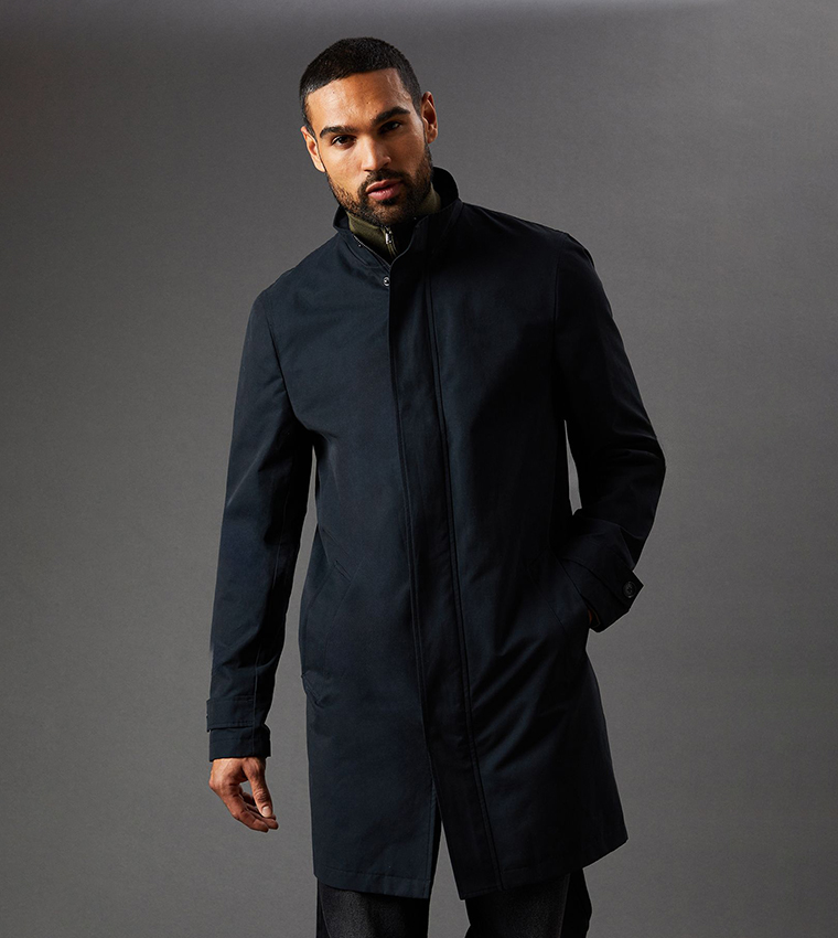 Smart Funnel Neck Rain Coat