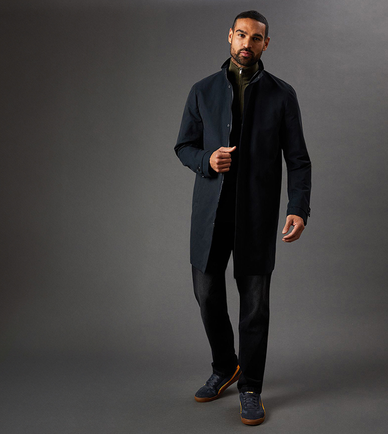 Smart Funnel Neck Rain Coat