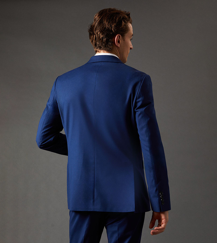 Solid French Slim Fit Blazer