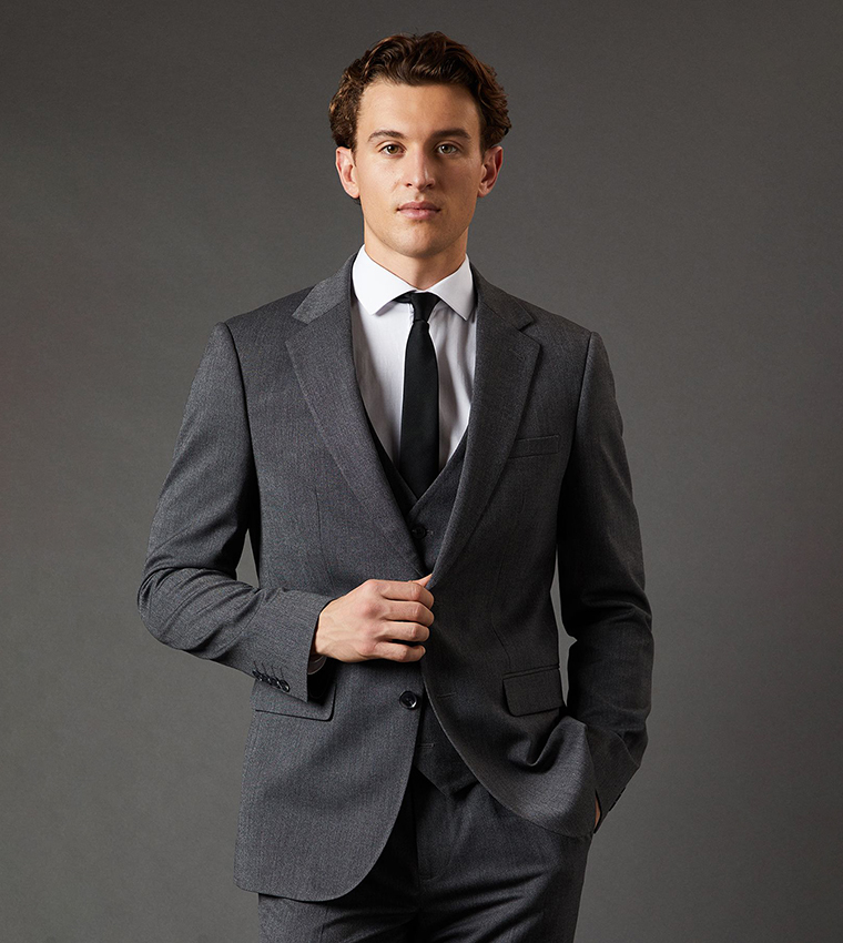 Solid Slim Fit Blazer