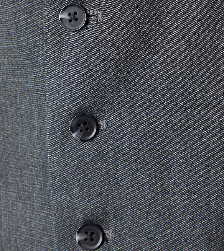 Solid Slim Fit Waistcoat