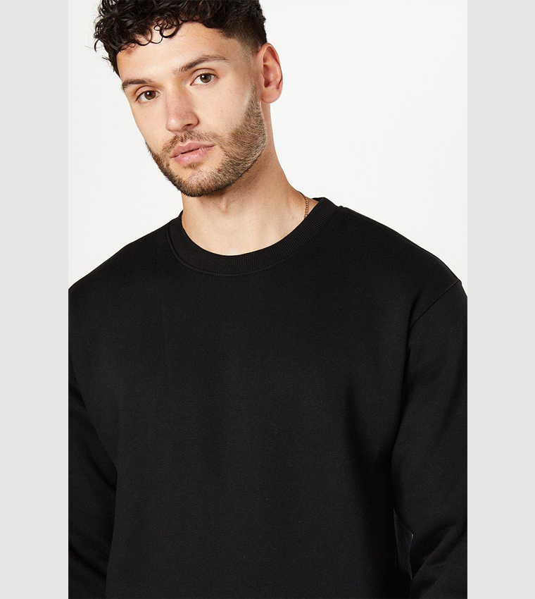 Solid Crew Neck Sweatshirt