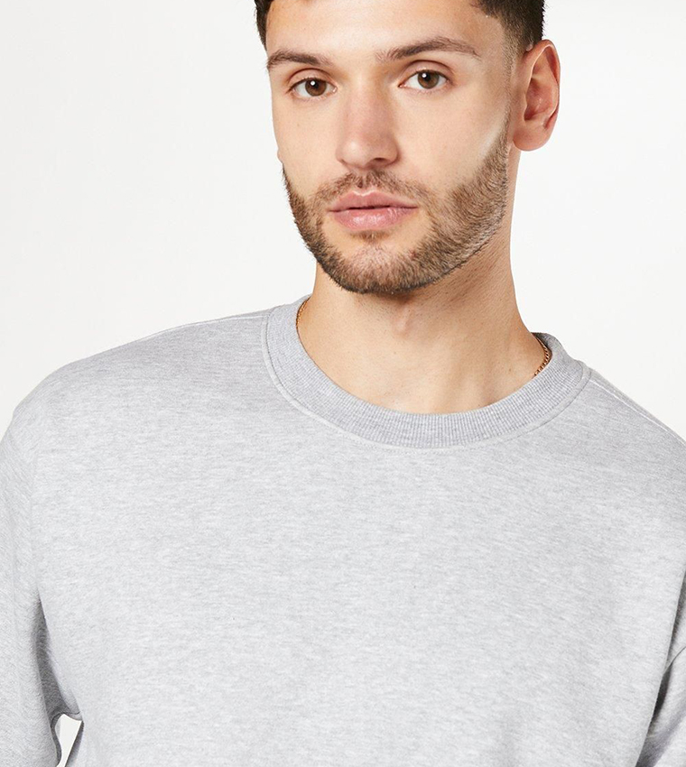 Solid Crew Neck Sweatshirt