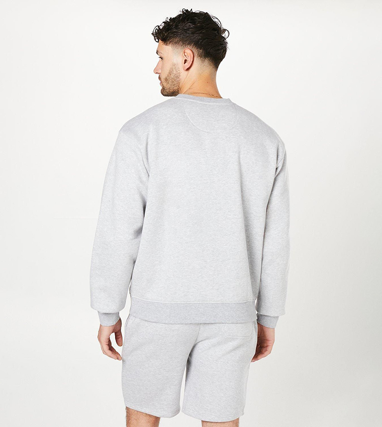 Solid Crew Neck Sweatshirt