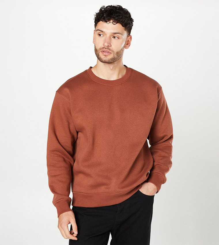 Solid Crew Neck Sweatshirt