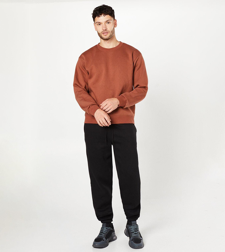 Solid Crew Neck Sweatshirt
