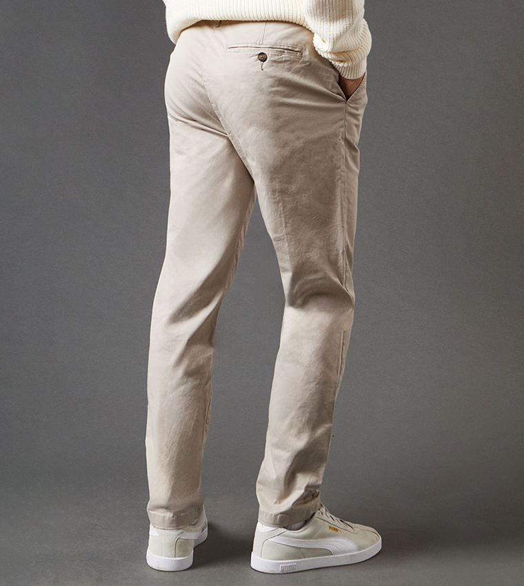 Solid Slim Fit Chino Trousers
