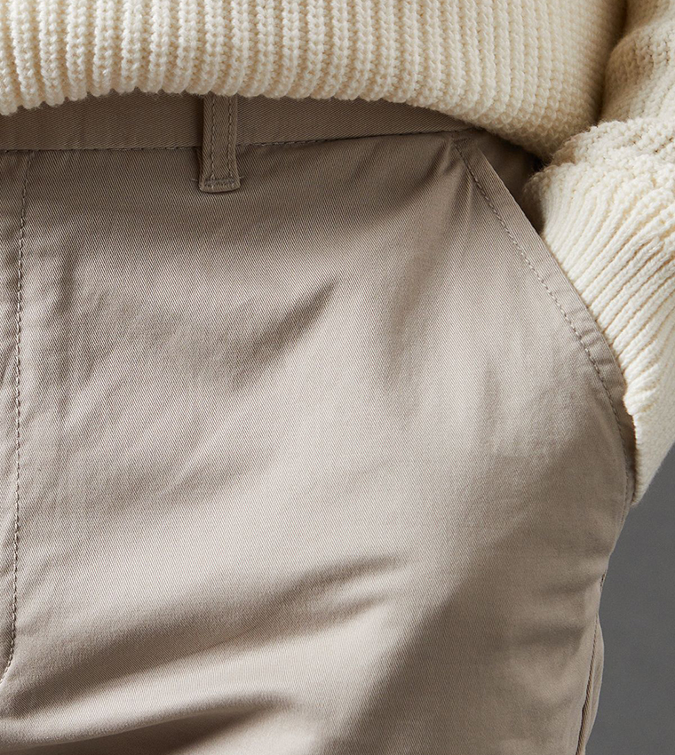 Solid Slim Fit Chino Trousers