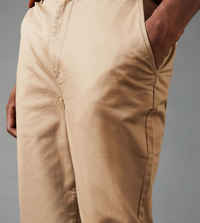 Solid Slim Fit Chino Trousers