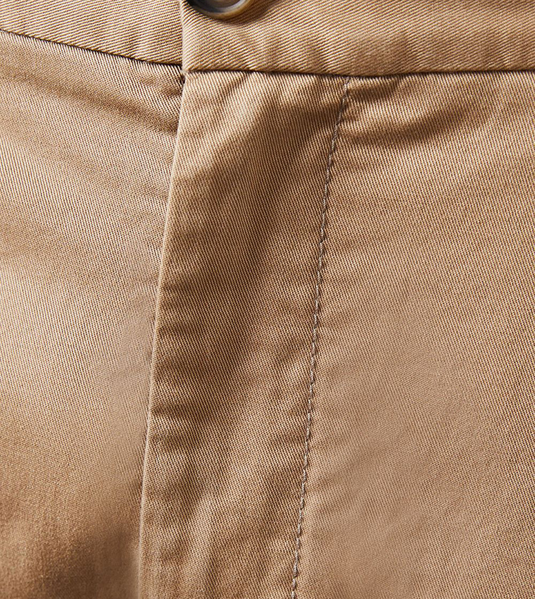 Solid Slim Fit Chino Trousers