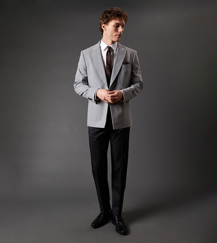 Solid Double Breasted Blazer