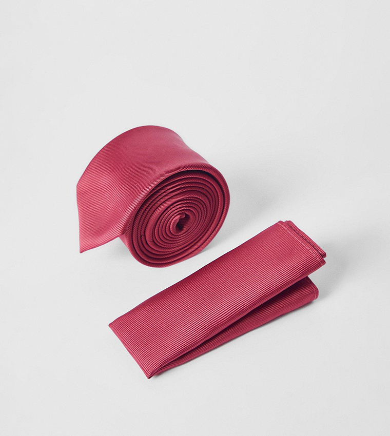 Buy Burton Tie And Pocket Square In Berry 6thStreet Qatar