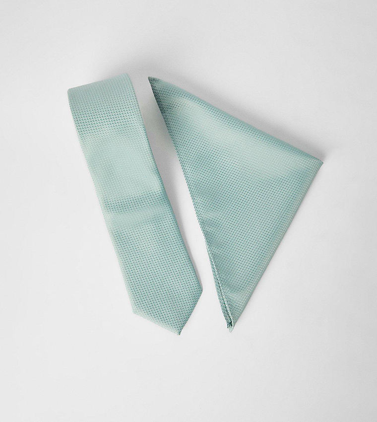 Textured Tie And Pocket Square