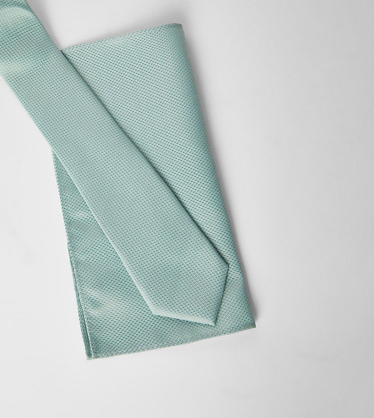Textured Tie And Pocket Square