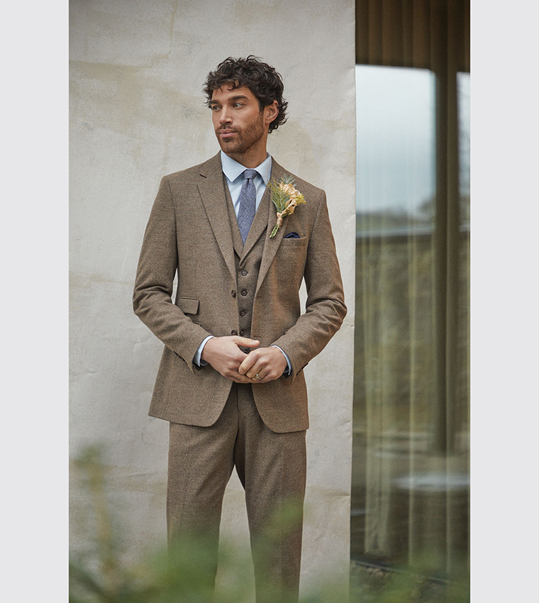 Tweed Look Tailored Fit Blazer