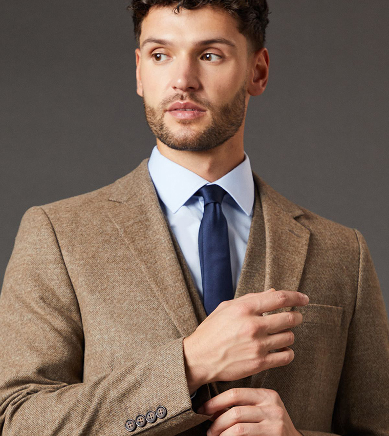 Tweed Look Tailored Fit Blazer