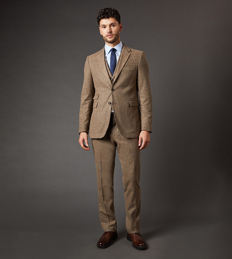 Tweed Look Tailored Fit Blazer