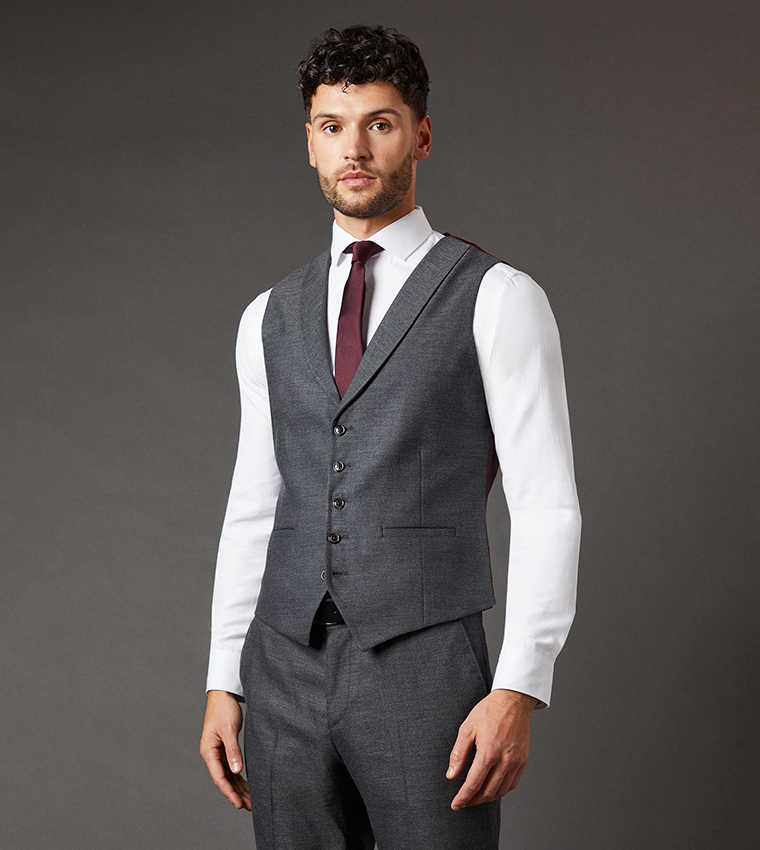 Tweed Look Waistcoat