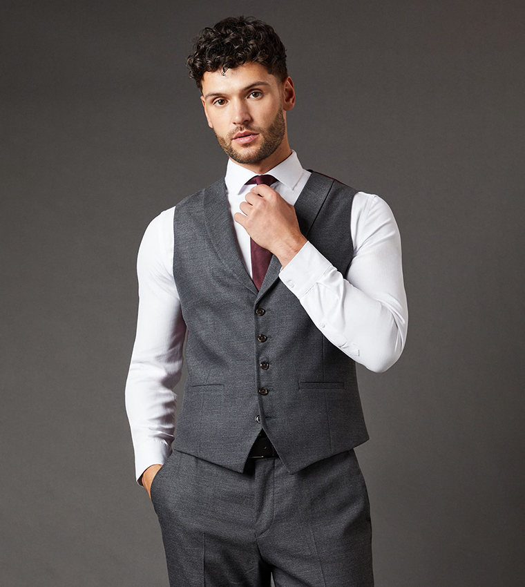 Tweed Look Waistcoat