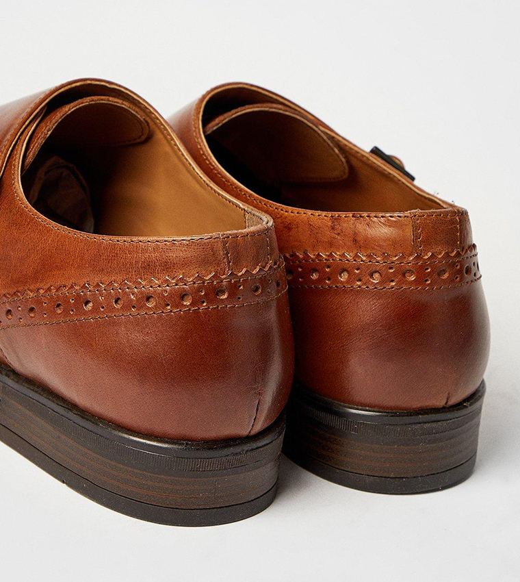 Leather Monk Strap Shoes