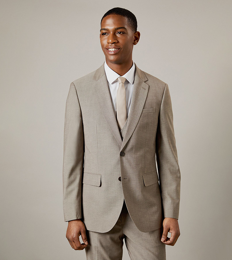 Solid Long Sleeves Slim Fit Blazer