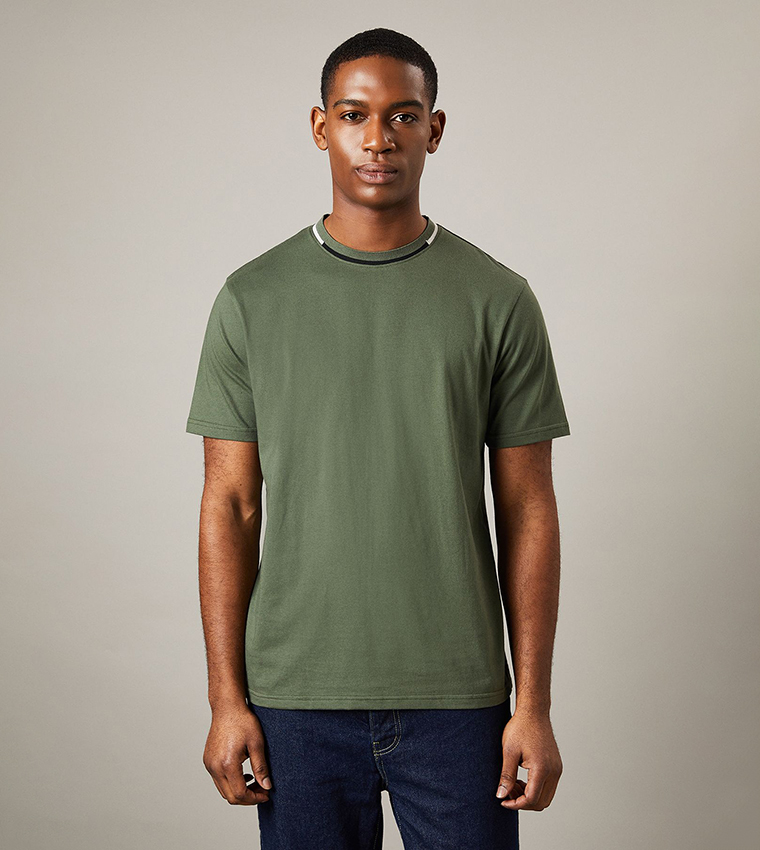 Double Tipped Crew Neck T-Shirt