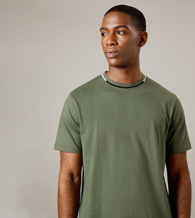 Double Tipped Crew Neck T-Shirt