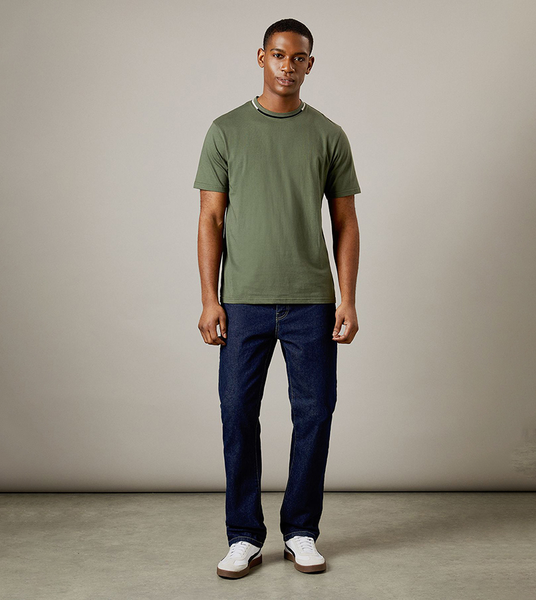 Double Tipped Crew Neck T-Shirt