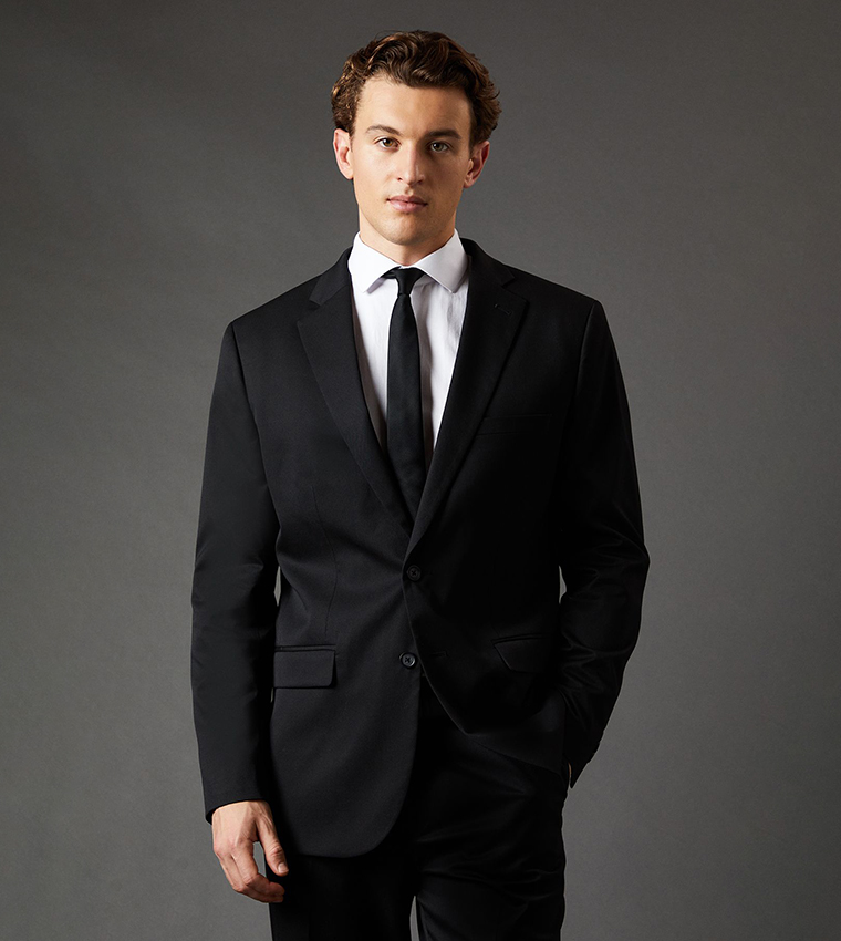 Solid Long Sleeves Regular Fit Blazer