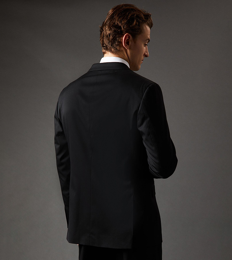 Solid Long Sleeves Regular Fit Blazer